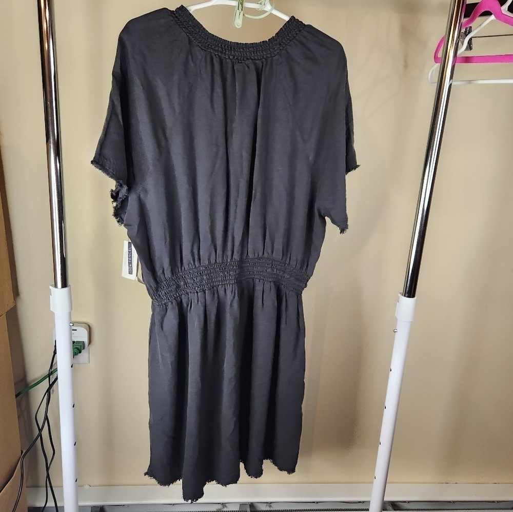 Dex NWT Dark Grey Frayed Hem Dress Size X (12/14) - Picture 9 of 9